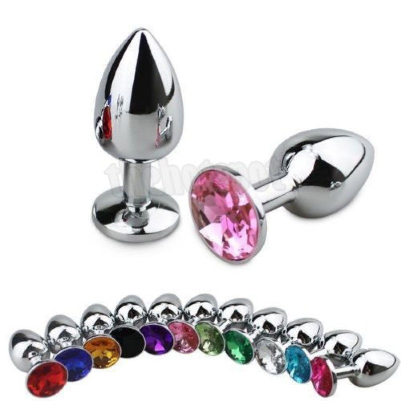 Adora Silver Jewel Metal Tear Drop Butt Plug
